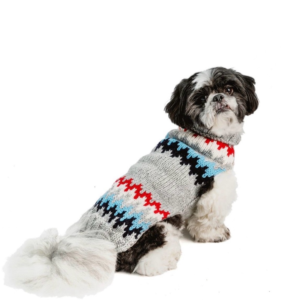 NWT Chilly Dog for Free People Chevron Grey Sweater XXS